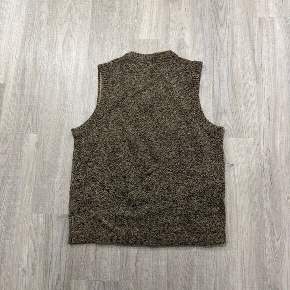 Woolrich Sweater Vest Men's Medium Olive Heather Knit Pullover Grandpa Wool - Picture 7 of 9